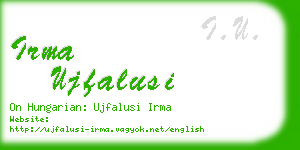 irma ujfalusi business card